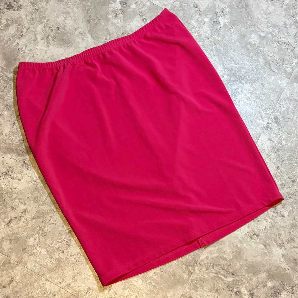 Midnight Velvet Pink Pencil Skirt